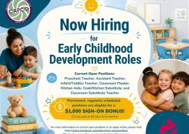 Early Childhood Development Staff Openings with Limited Time SIGN-ON Incentive!
